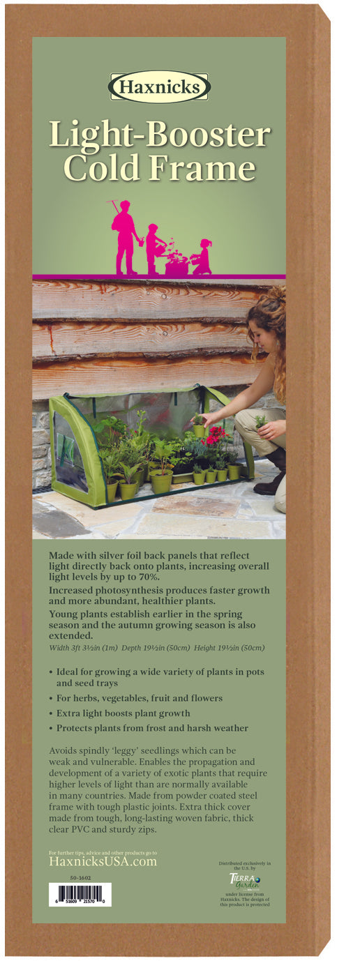 Light-Booster Coldframe for enhancing light exposure and protecting plants.