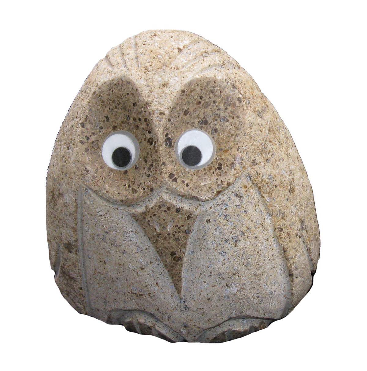 Hand carved natural granite Angry Bird stone sculpture, garden decor.