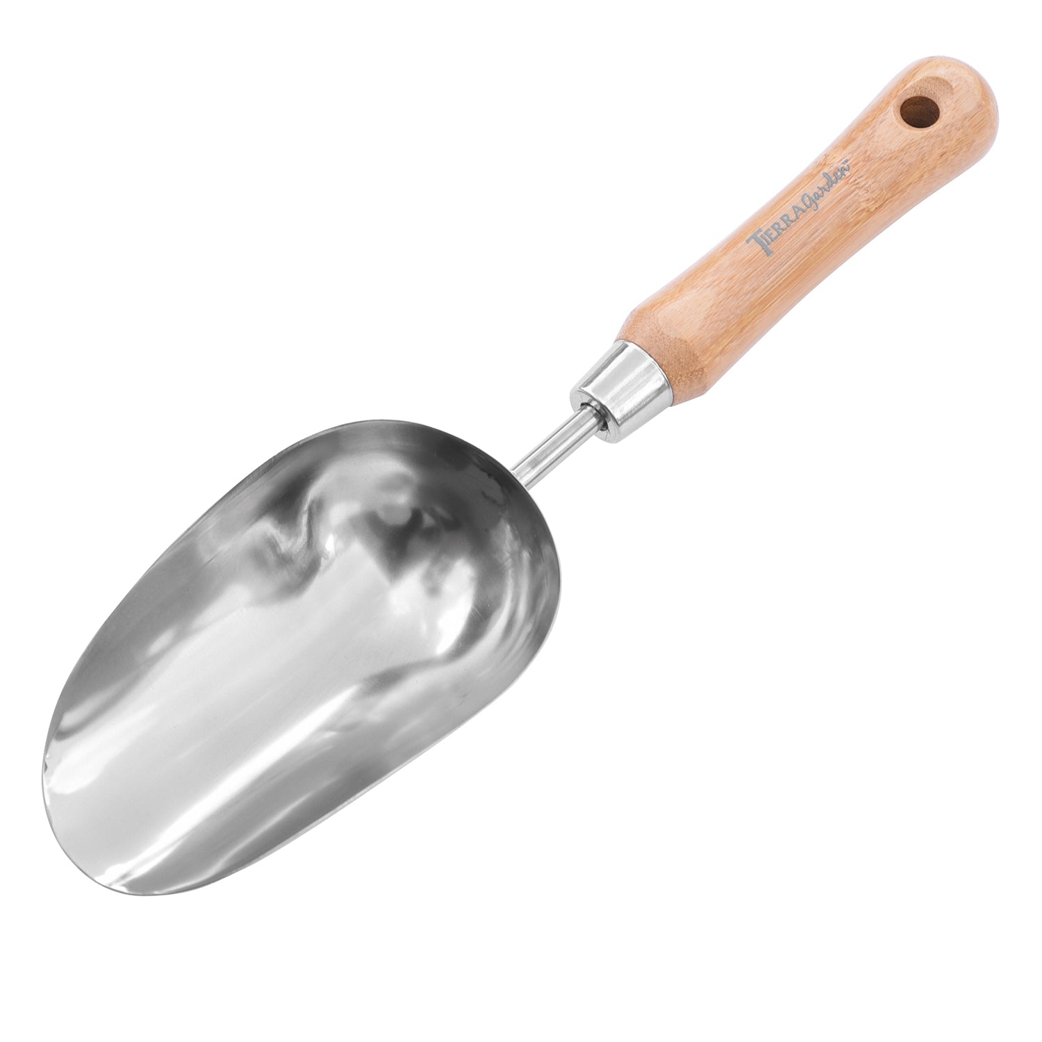 Stainless Steel Scoop with Bamboo Handle - Garden Your Way 