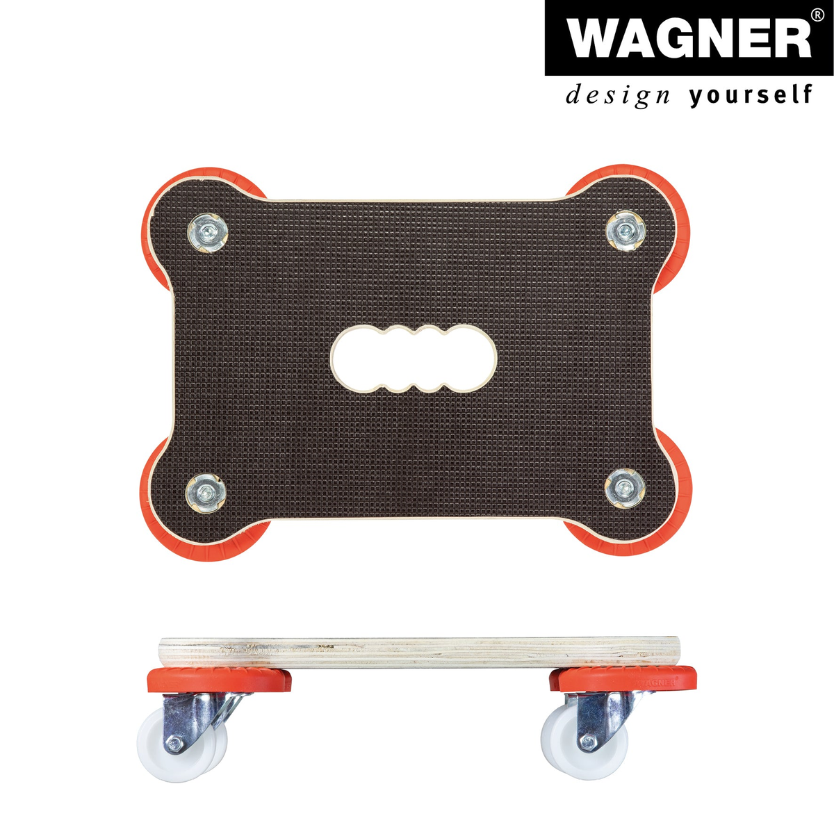 9&quot; Mini Maxigrip 440 lb Capacity Wood Furniture Moving Dolly with ergonomic handle and durable casters for smooth movement.