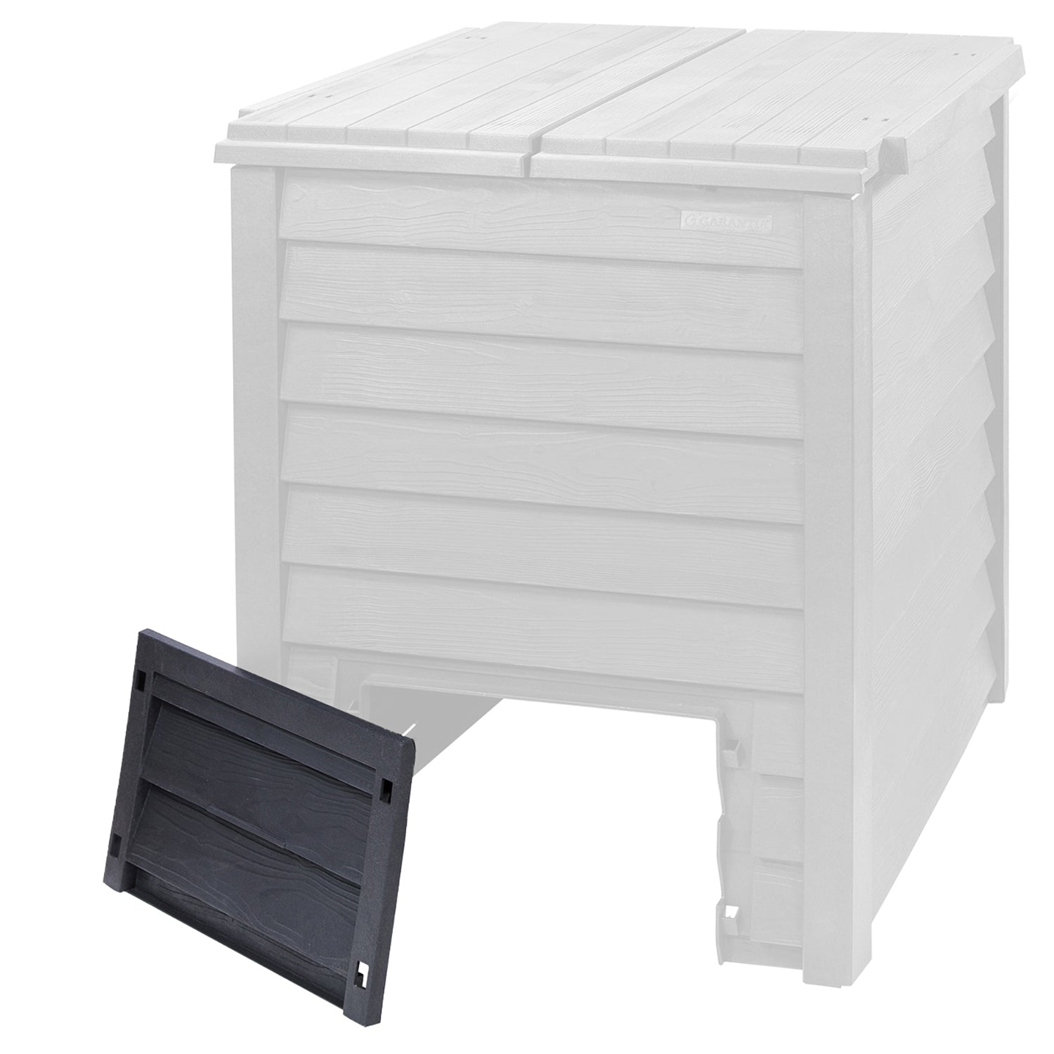 Replacement bottom door for 158 gal capacity Thermo Wood composters.