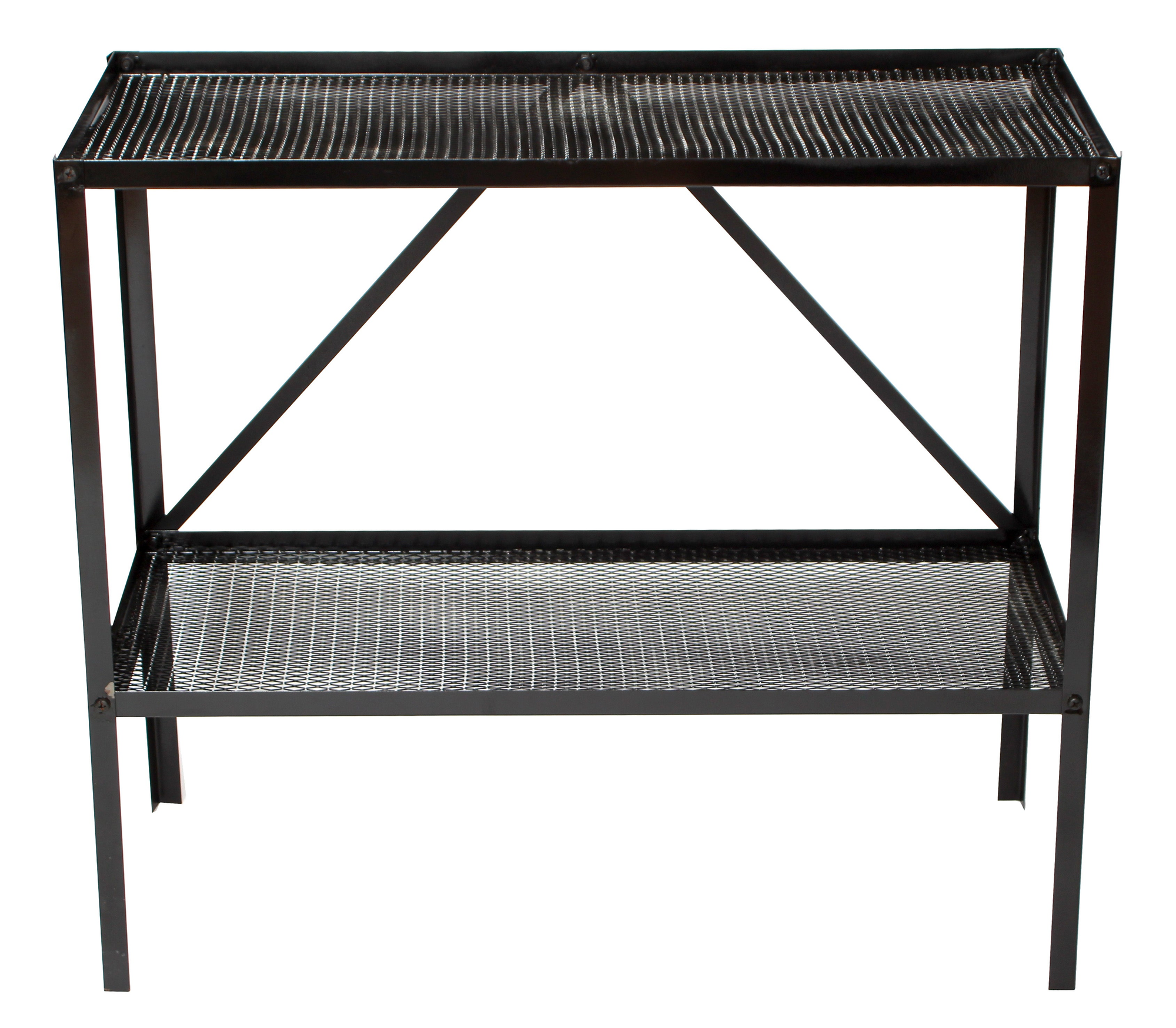 Rootrainer Racking Station with metal frame for Haxnicks Rootrainers, space-saving plant care solution.