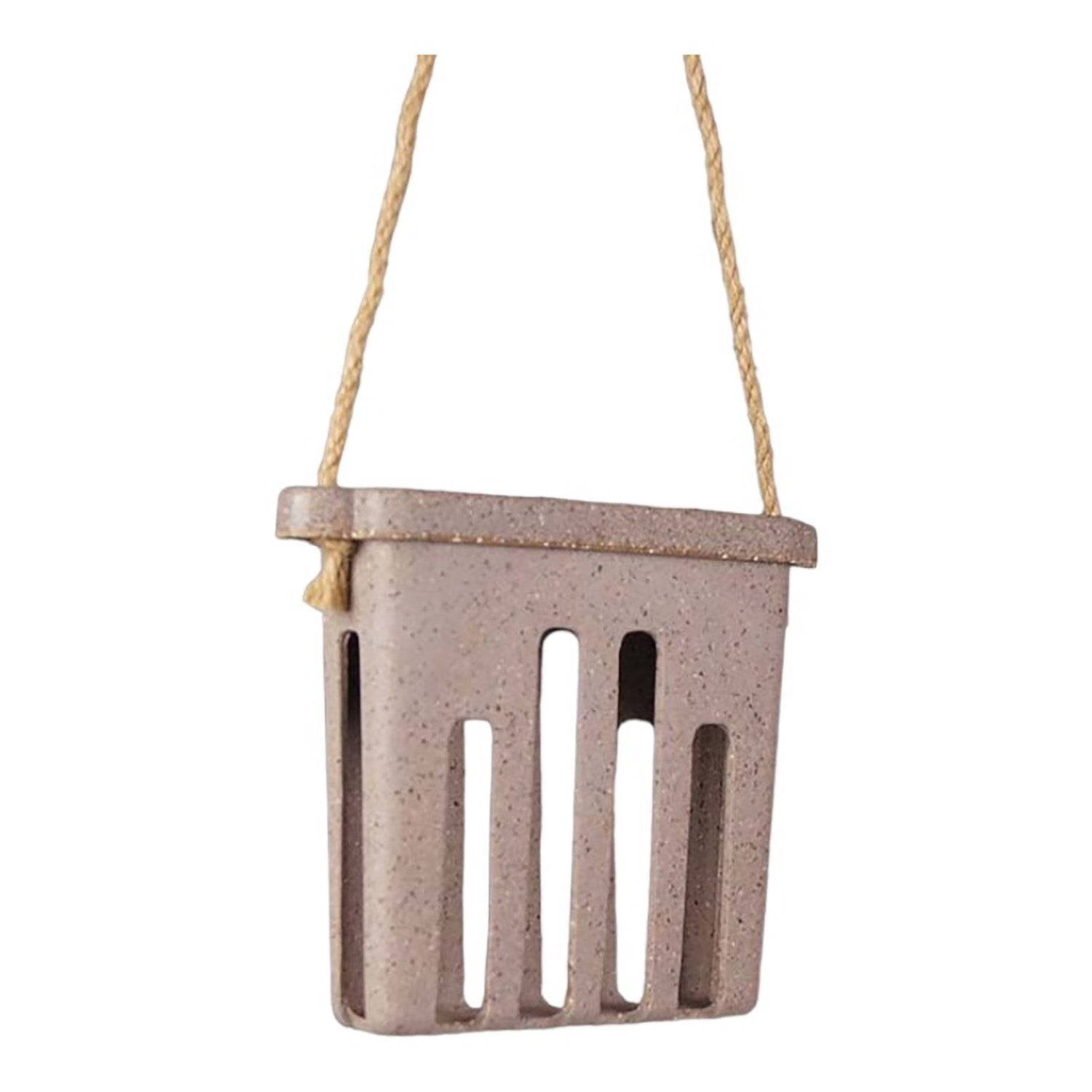 Suet Cake Feeder made from nut husks, sustainable and vegan-friendly design.